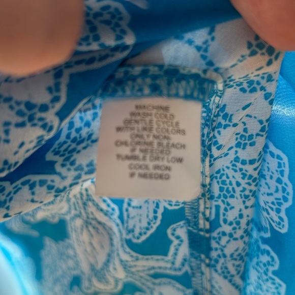 In Bloom by Jonquil Bridal Robes blue ombré lace detail silky robe w/ tie Large - Picture 10 of 12